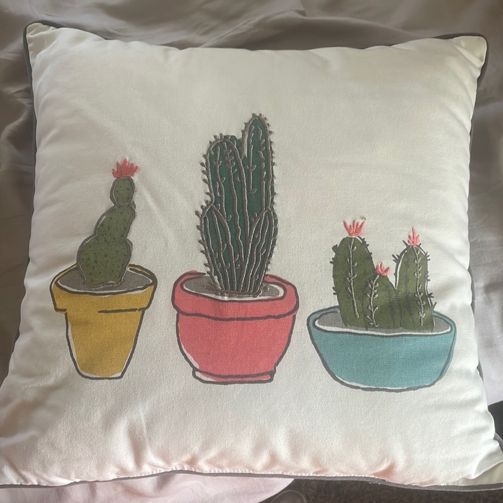 Cactus square pillow